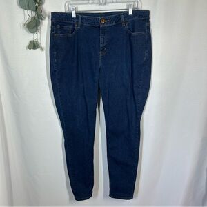 Lane Bryant | High Rise Skinny Jeans Dark Blue Denim Pants Women's Size 18R